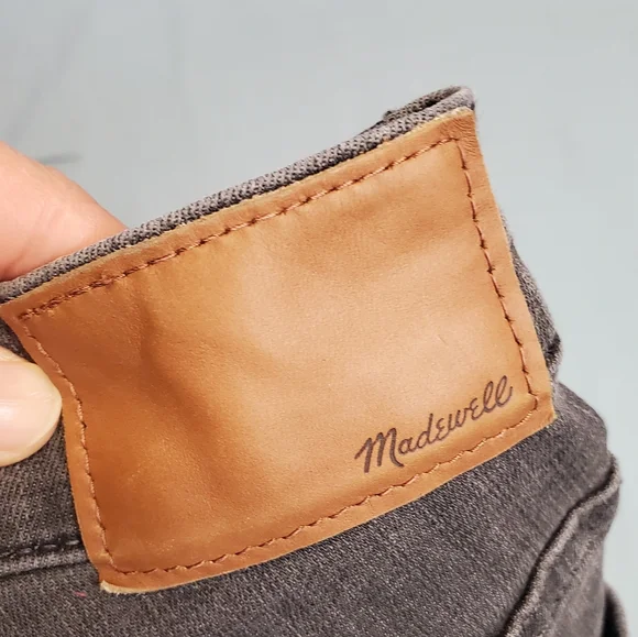 Madewell Charcoal 9" High-Rise Distressed Women's Skinny Jeans Size 25 - Picture 6 of 6